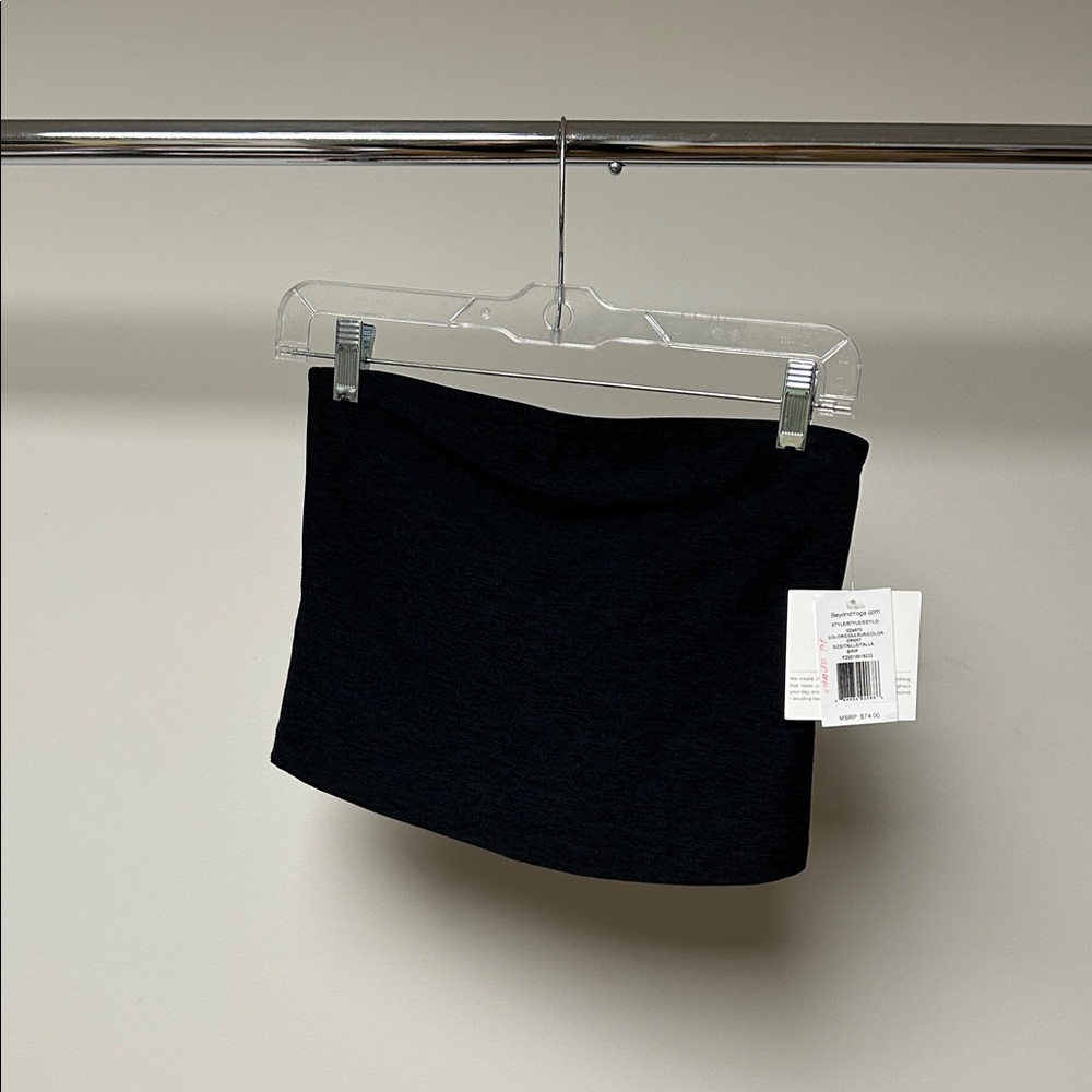 Beyond yoga strapless top darkest night